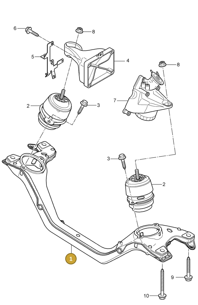 95537530901 — Porsche Cayenne (2007-2010) diagram p31109010, position 1