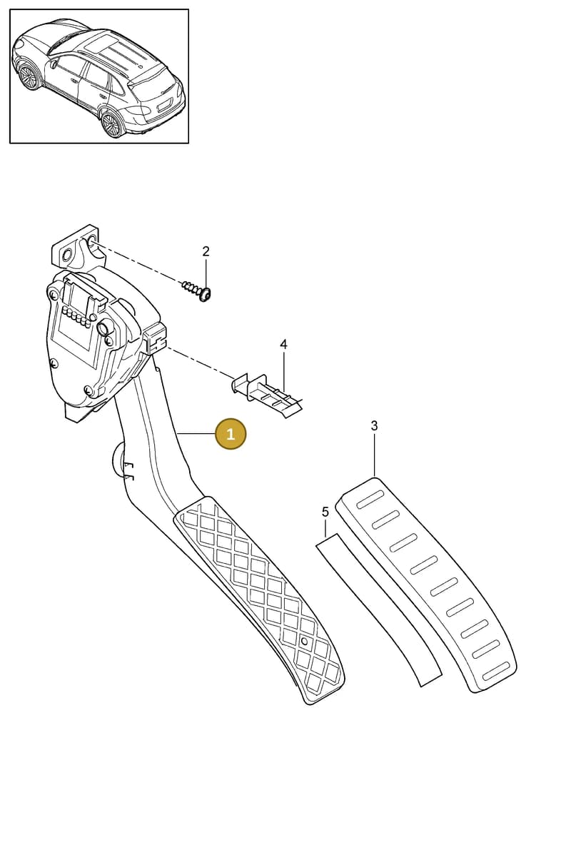95542302250 — Porsche Cayenne (2010-2018) diagram p37702010, position 1