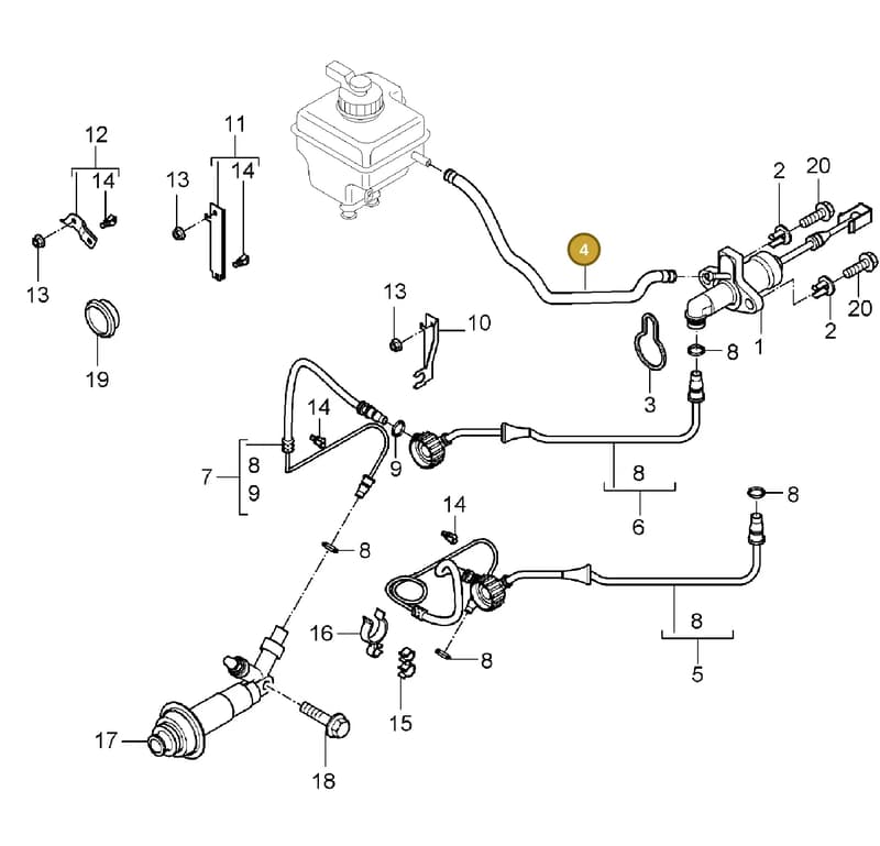95542313700 — Porsche Cayenne (2002-2006) diagram p24702008, position 4