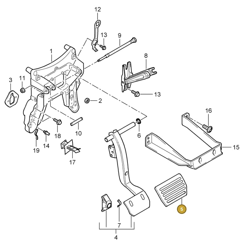 95542313700 — Porsche Cayenne (2007-2010) diagram p31702000, position 5