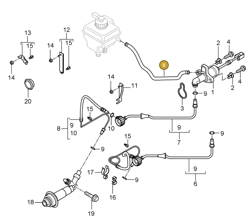 95542313700 — Porsche Cayenne (2007-2010) diagram p31702008, position 5