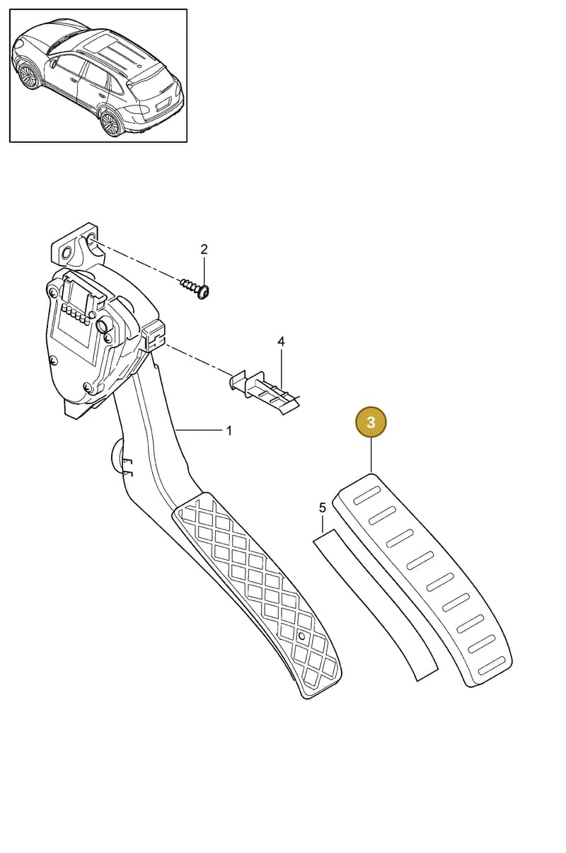 95542321010 — Porsche Cayenne (2010-2018) diagram p37702010, position 3