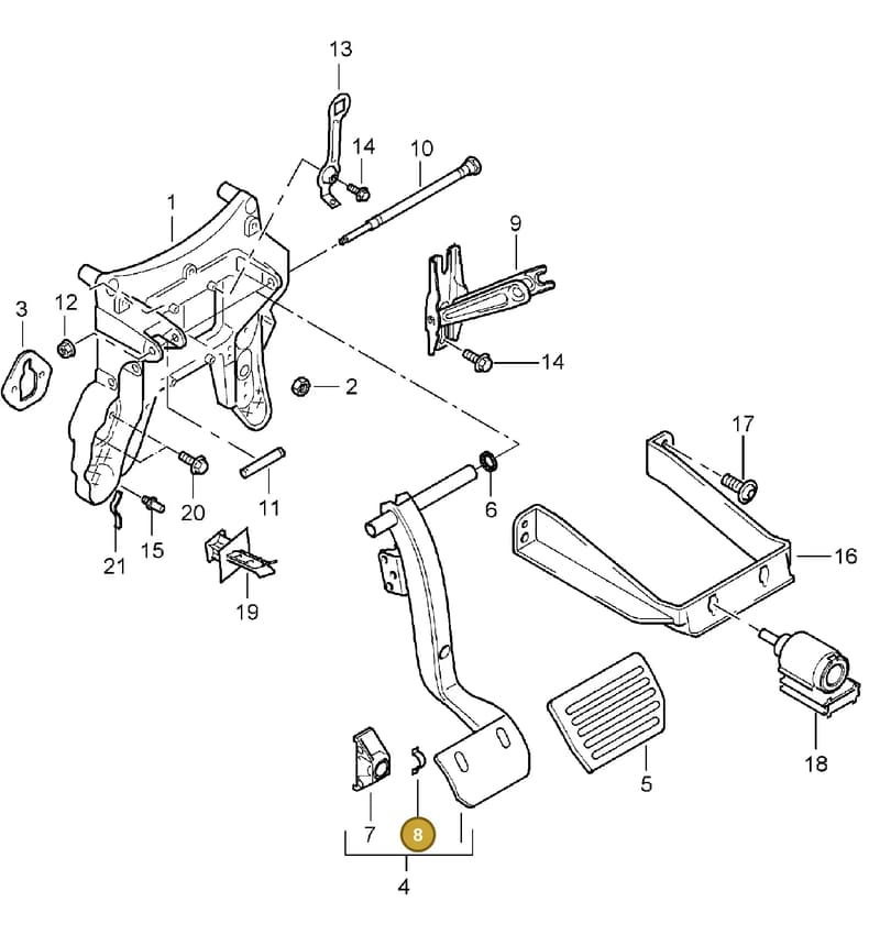 95542322400 — Porsche Cayenne (2002-2006) diagram p24702000, position 8