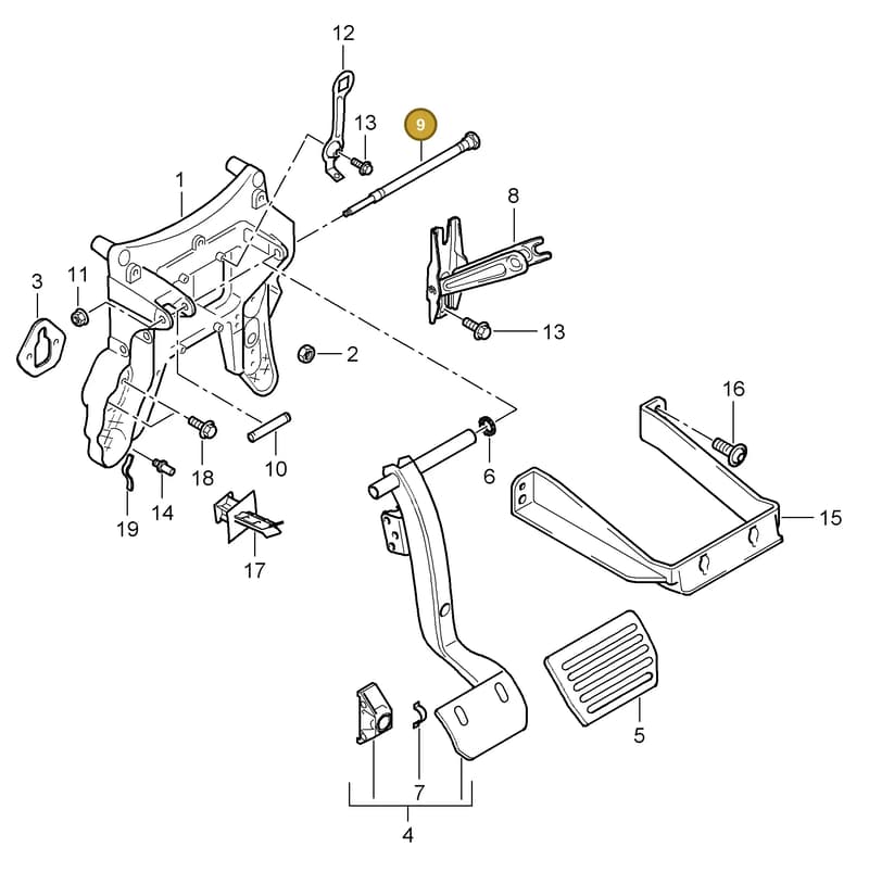 95542322400 — Porsche Cayenne (2007-2010) diagram p31702000, position 9