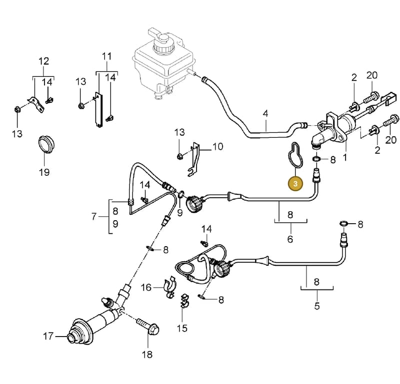 95542331201 — Porsche Cayenne (2002-2006) diagram p24702008, position 3