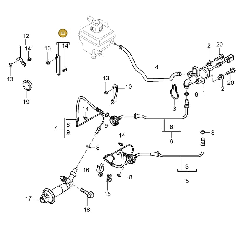 95542336100 — Porsche Cayenne (2002-2006) diagram p24702008, position 11