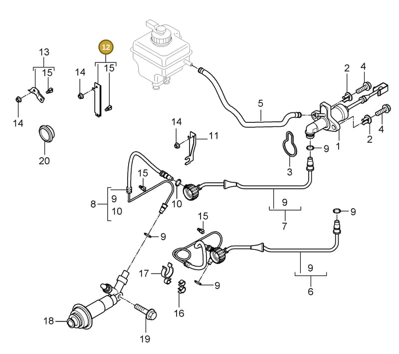 95542336100 — Porsche Cayenne (2007-2010) diagram p31702008, position 12