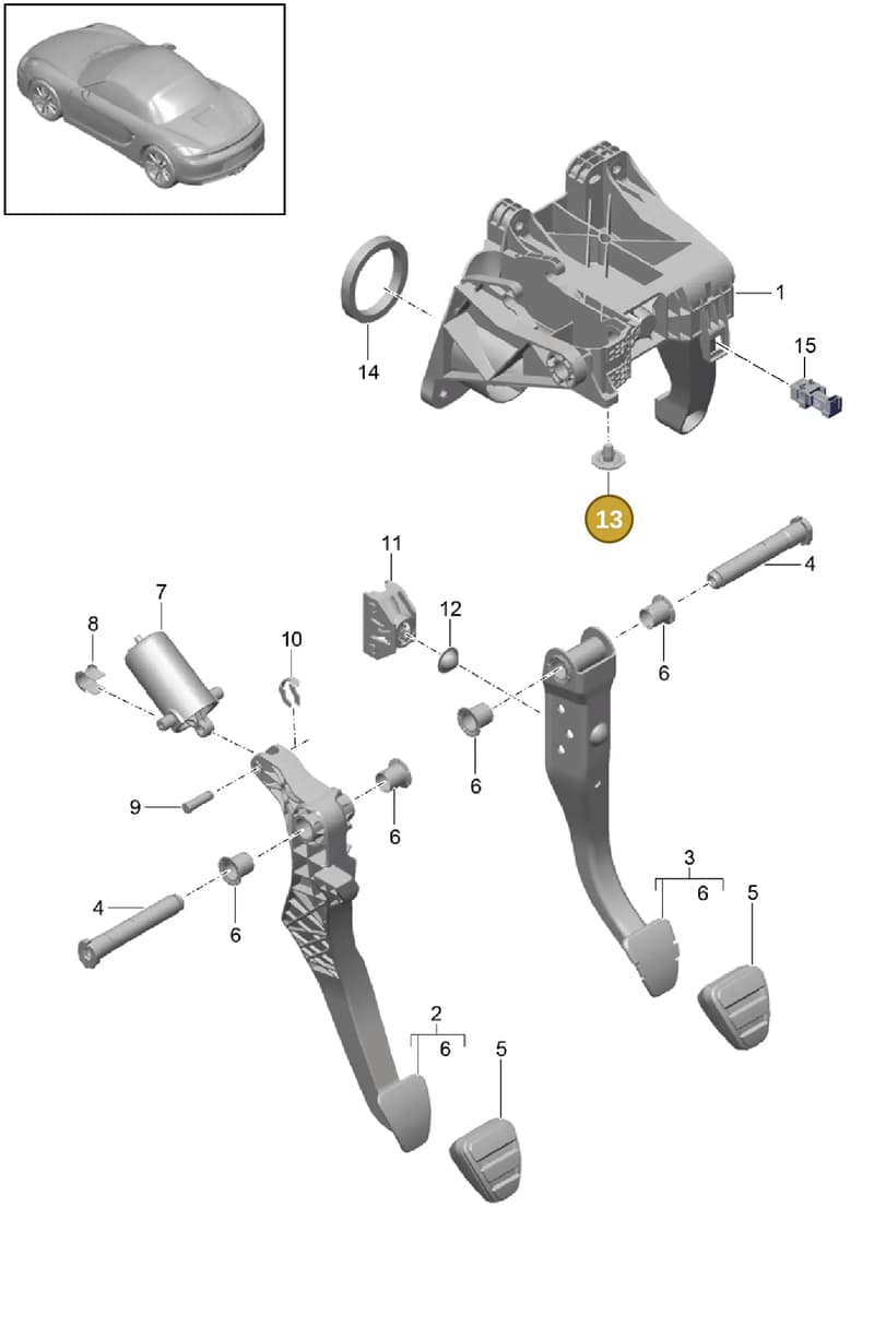 95542372000 — Porsche Boxster (2012-2016) diagram p39702000, position 13