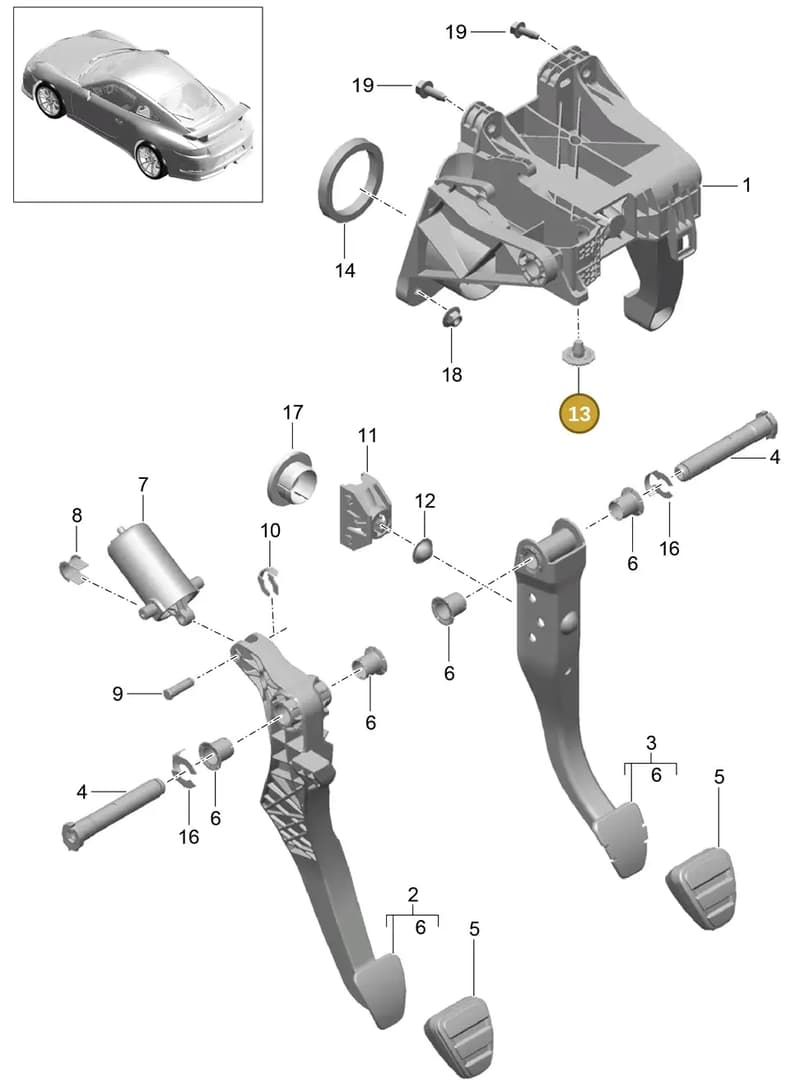 95542372000 — Porsche 911 (2013-2020) diagram p41702002, position 13