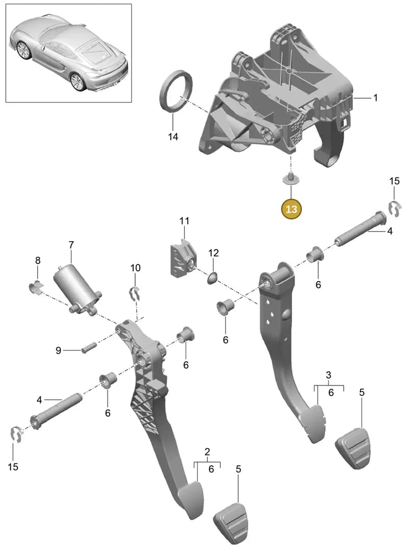 95542372000 — Porsche Cayman GT4 (2015-2016) diagram p45702000, position 13