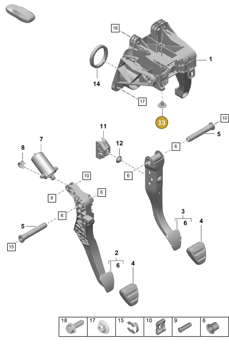 95542372000 — Porsche Boxster Spyder (2019-2020) diagram p55702000, position 13
