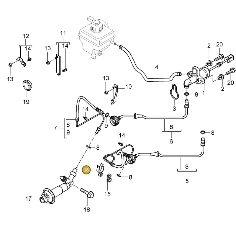 95542377500 — Porsche Cayenne (2002-2006) diagram p24702008, position 16