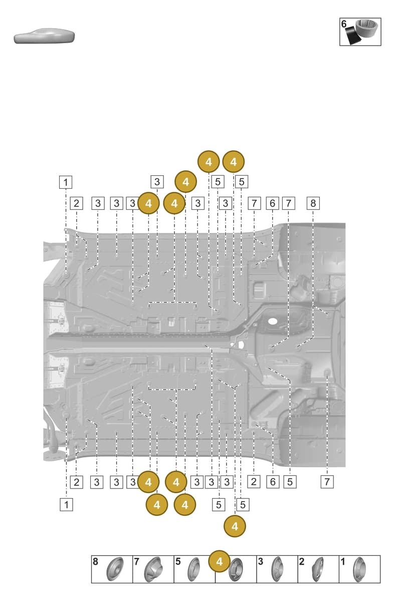 95550418401 — Porsche 911 (2018-2024) diagram p53806400, position 4