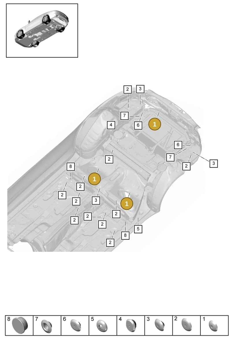 95550418401 — Porsche Panamera (2023-2025) diagram p49806020, position 1