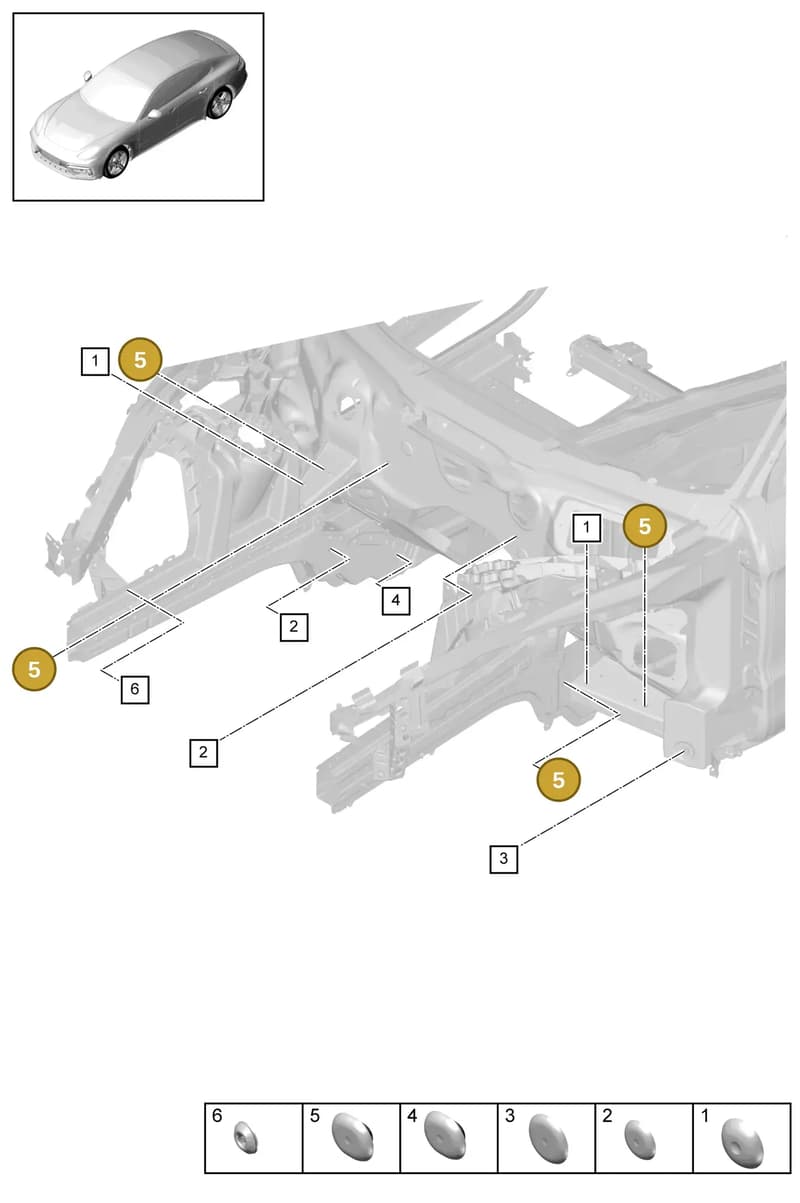 95550418500 — Porsche Panamera (2020-2023) diagram p49806000, position 5