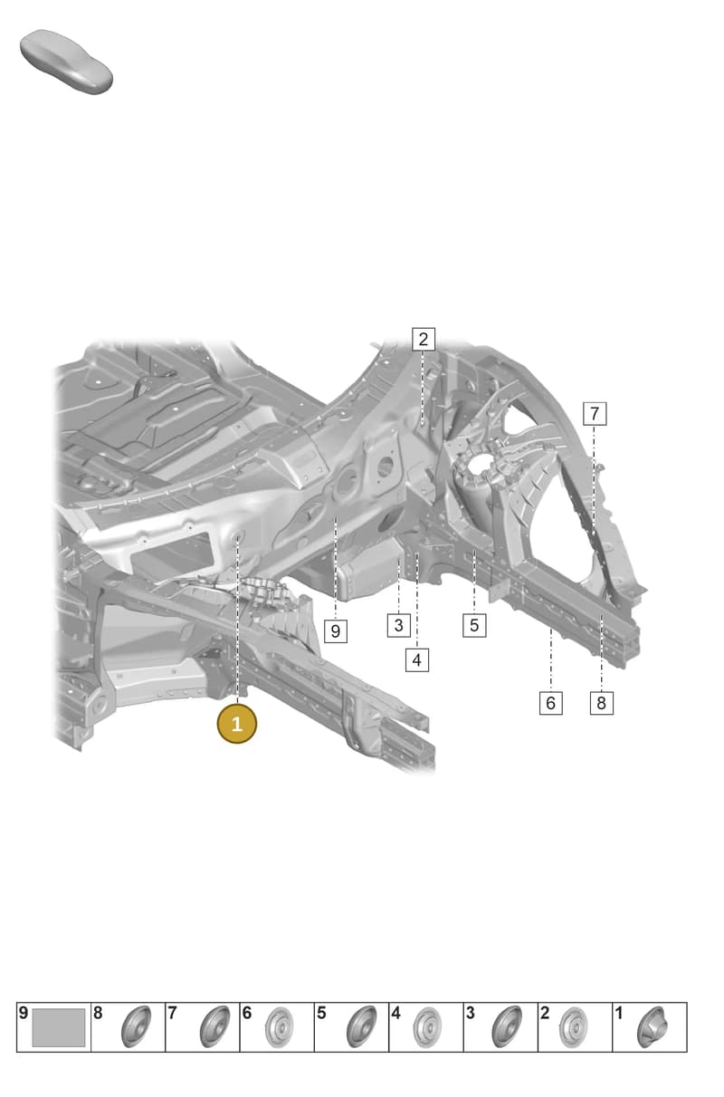 95550418500 — Porsche Taycan Sport Turismo (2019-2024) diagram p56806050, position 1
