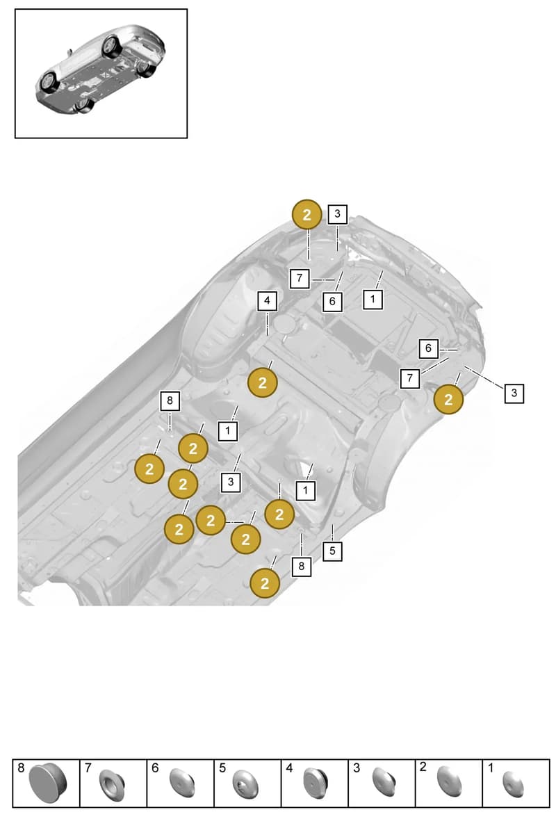 95550418500 — Porsche Panamera (2023-2025) diagram p49806020, position 2