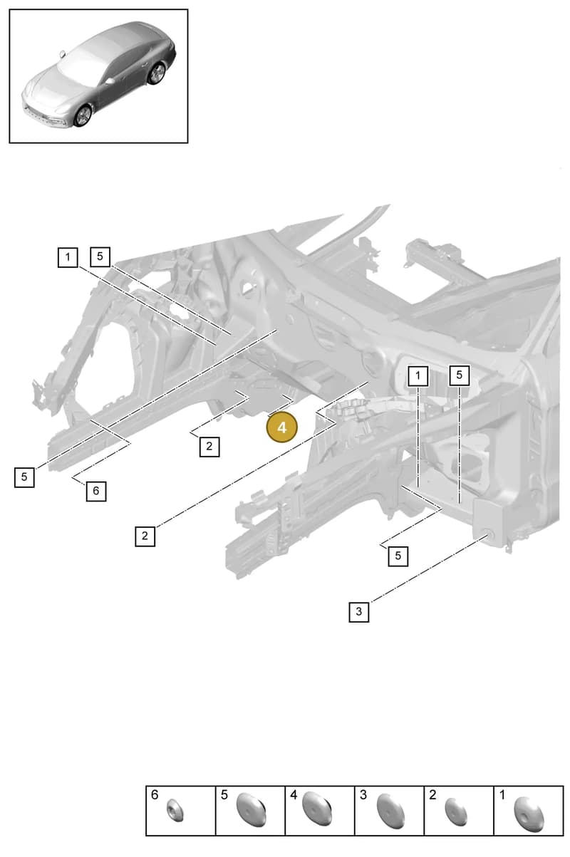 95550418700 — Porsche Panamera (2023-2025) diagram p49806000, position 4