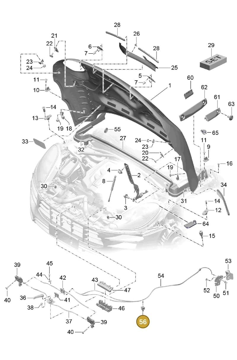 95551164500 — Porsche Macan (2013-2018) diagram p44803000, position 56