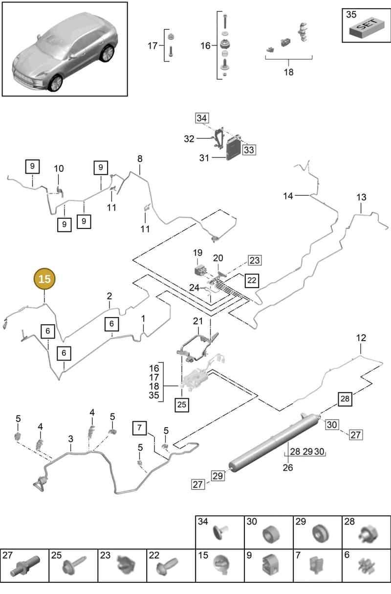 95551164500 — Porsche Macan (2018-2022) diagram p52502020, position 15