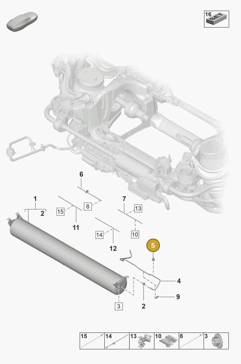 95551164500 — Porsche Taycan Sport Turismo (2019-2024) diagram p56504050, position 5