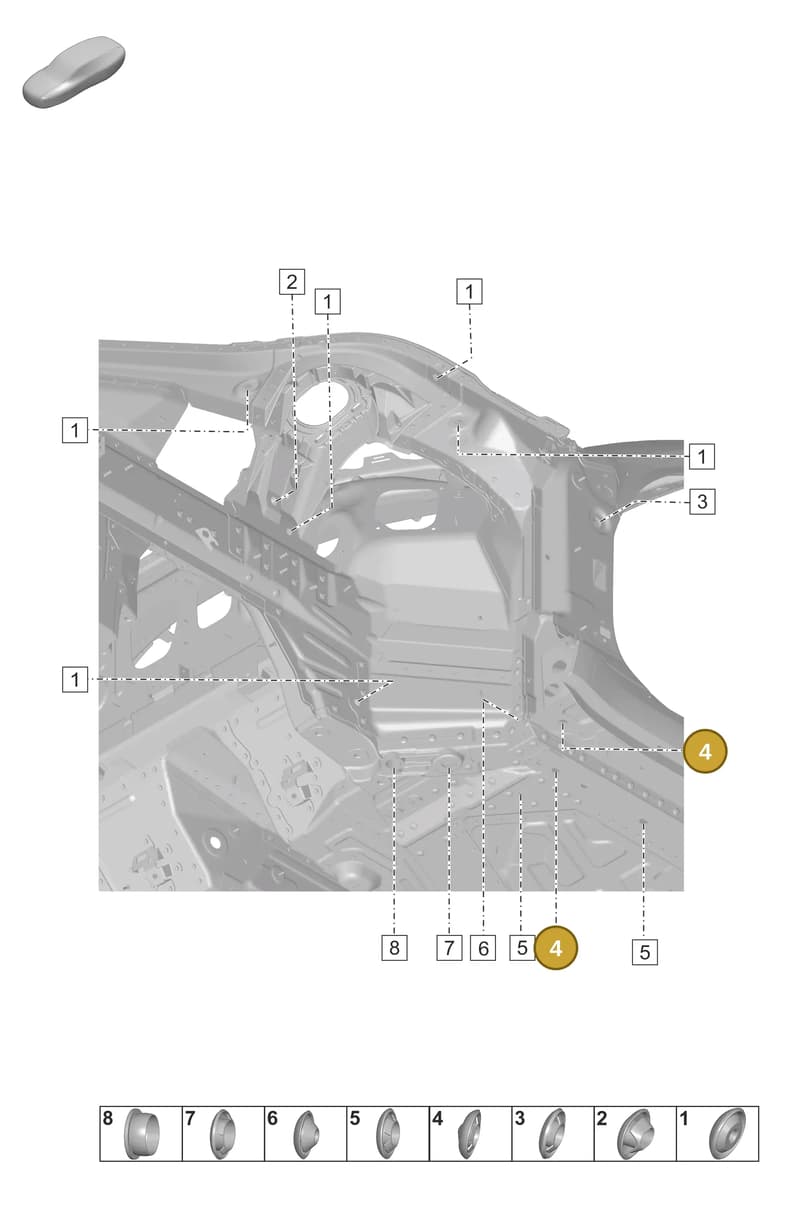 95551218800 — Porsche 911 (2018-2024) diagram p53806100, position 4