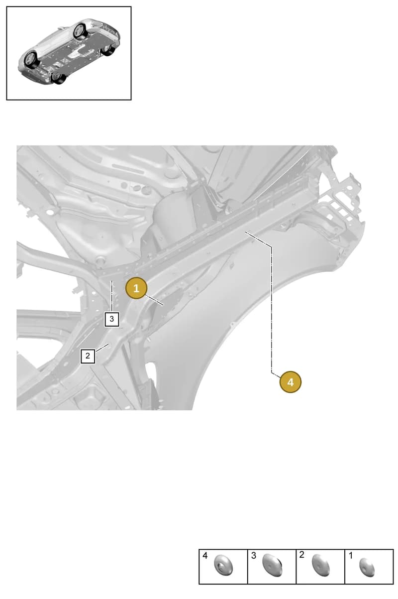 95551218800 — Porsche Panamera (2023-2025) diagram p49806010, position 1+4