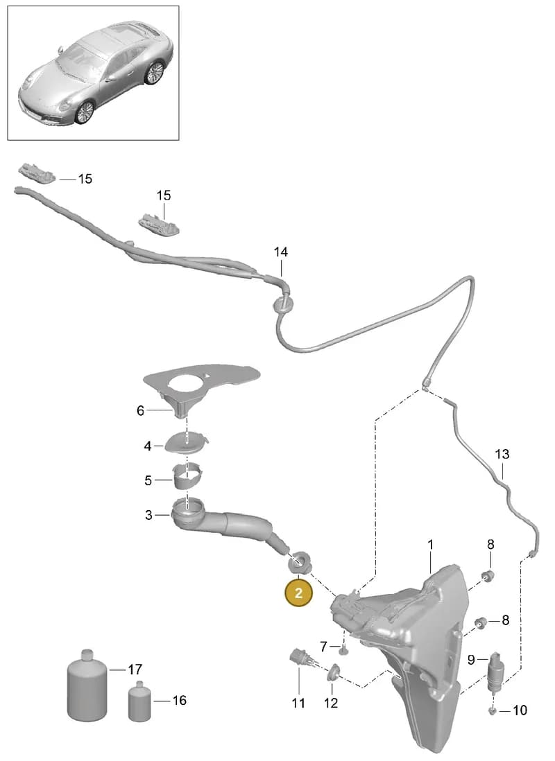 95552871101 — Porsche 911 (2016-2019) diagram p47904010, position 2