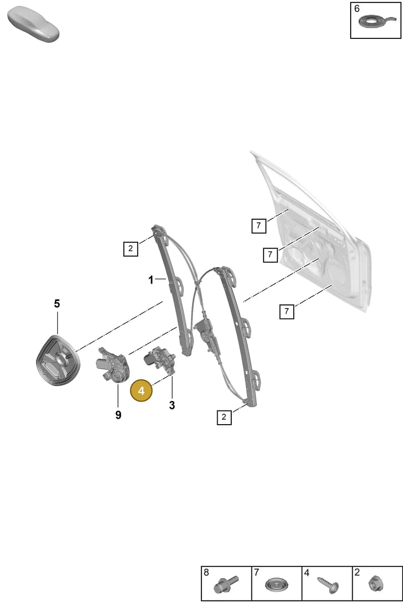 95553369100 — Porsche Cayenne Coupe (2023-2023) diagram p60804350, position 4