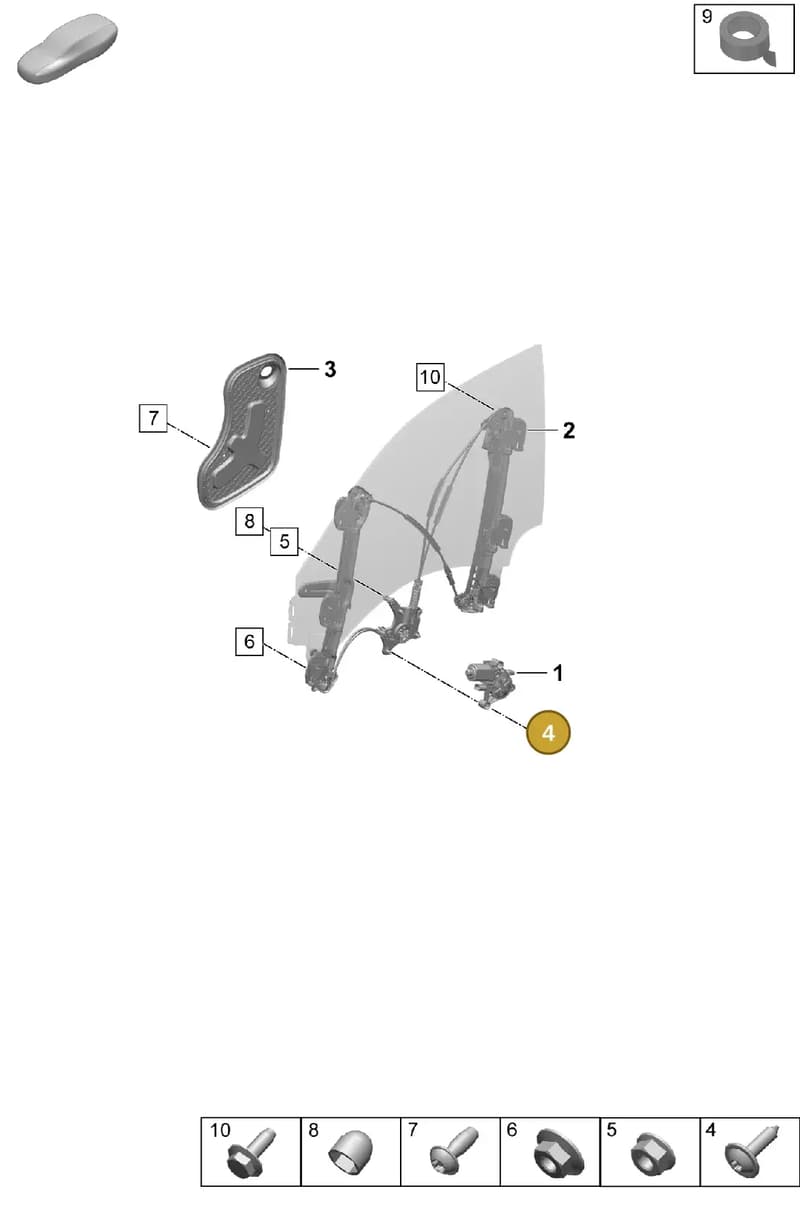 95553369100 — Porsche Taycan Sport Turismo (2023-2025) diagram p64804300, position 4