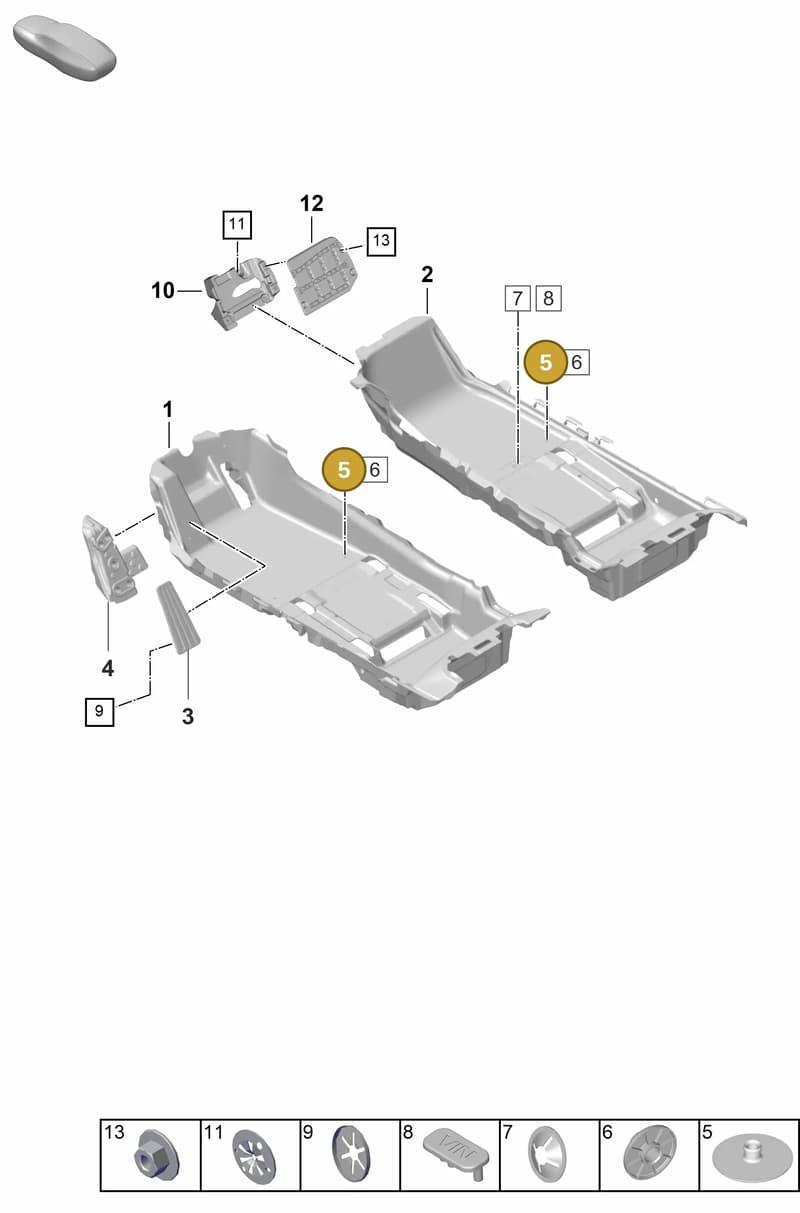 95555122702 — Porsche Taycan Sport Turismo (2023-2025) diagram p56807100, position 5
