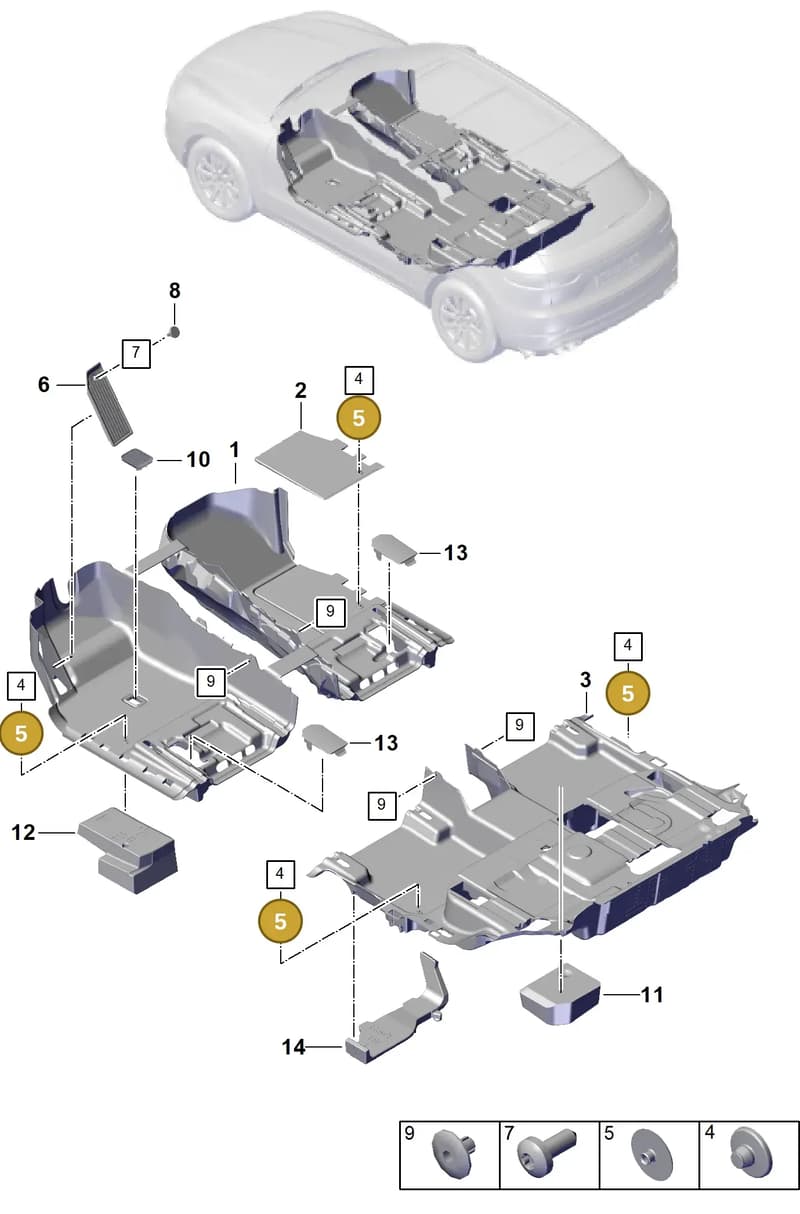 95555122702 — Porsche Cayenne Coupe (2023-2023) diagram p60807100, position 5