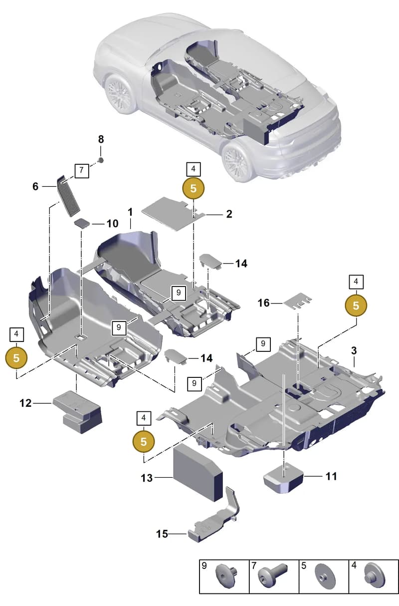 95555122702 — Porsche Cayenne Coupe (2023-2023) diagram p60807110, position 5