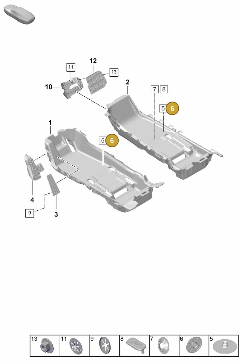 955551229024H0 — Porsche Taycan Sport Turismo (2023-) diagram p56807100, position 6