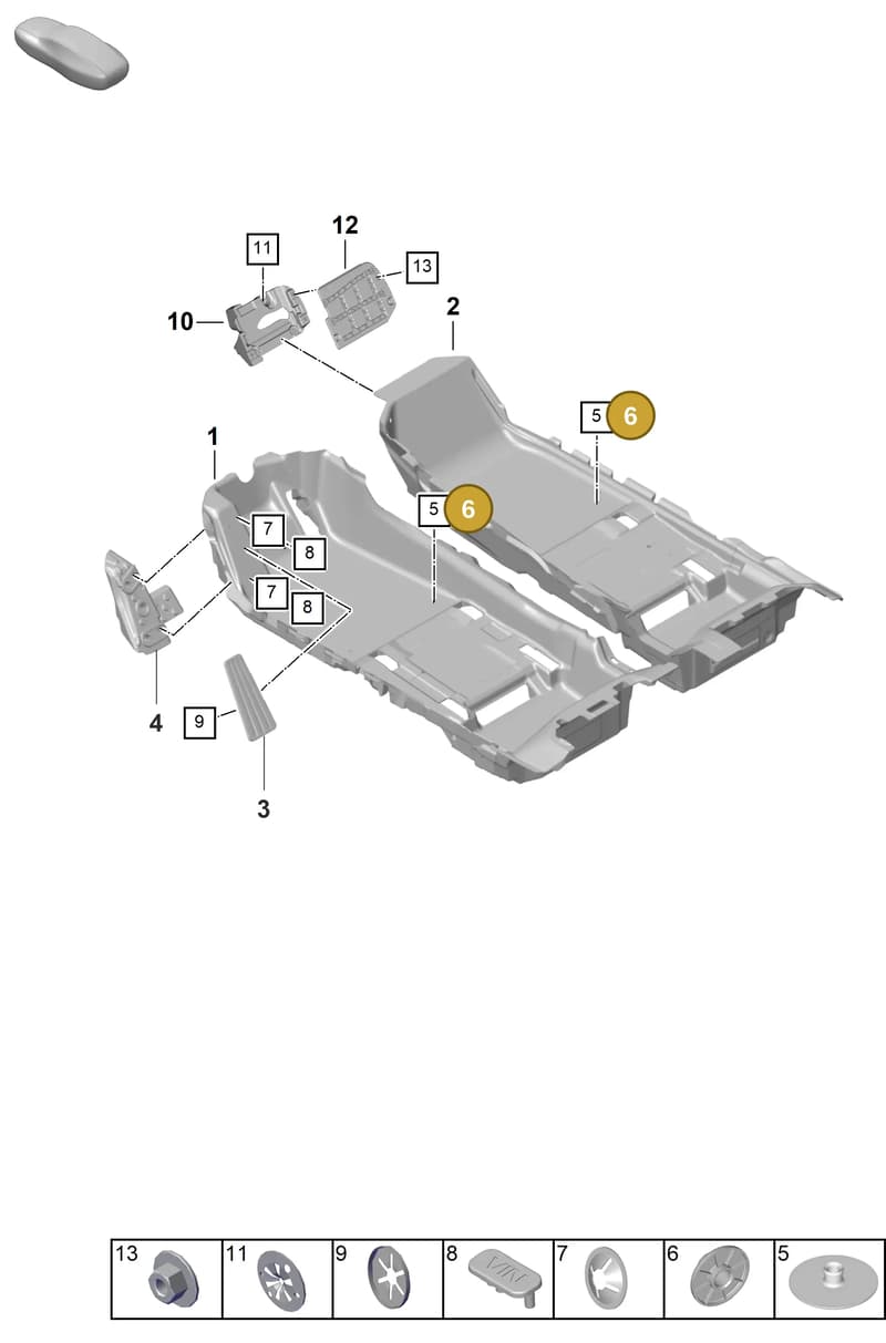 955551229024H0 — Porsche Taycan Sport Turismo (2023-) diagram p56807110, position 6