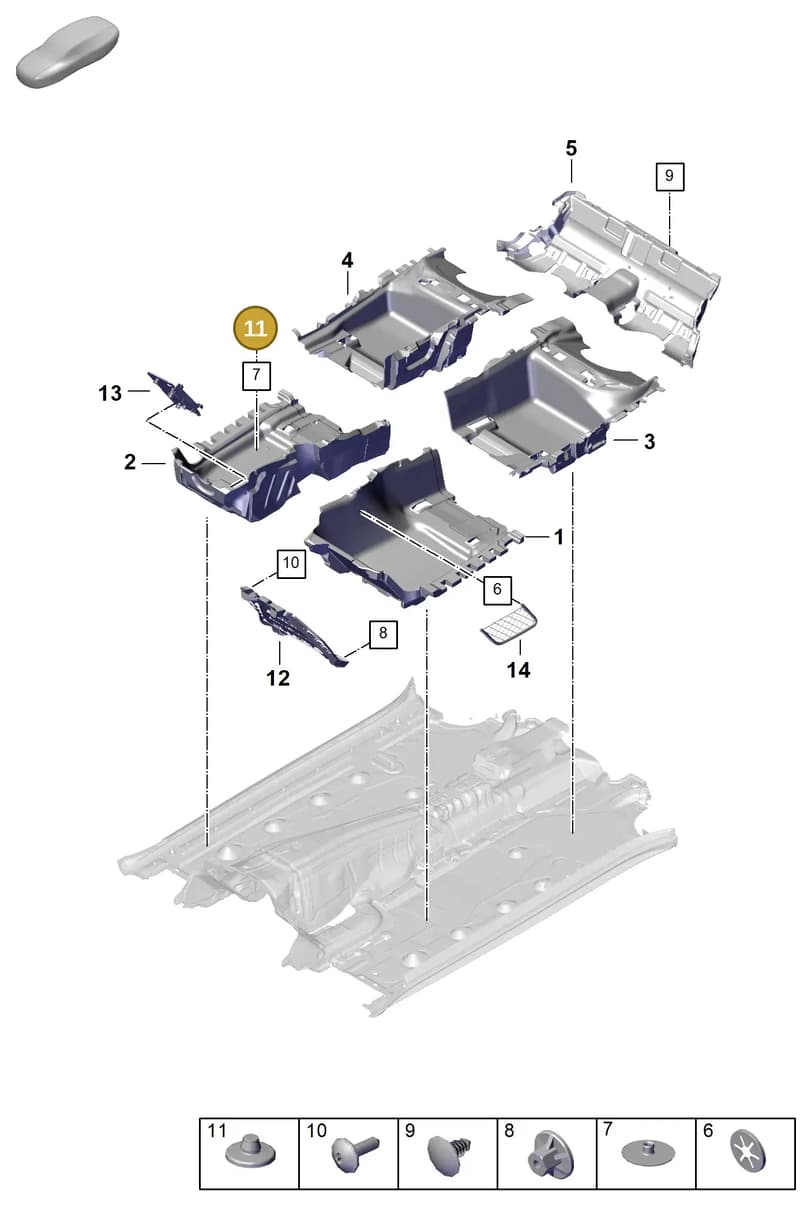 955551229024H0 — Porsche Panamera (2023-) diagram p62807110, position 11