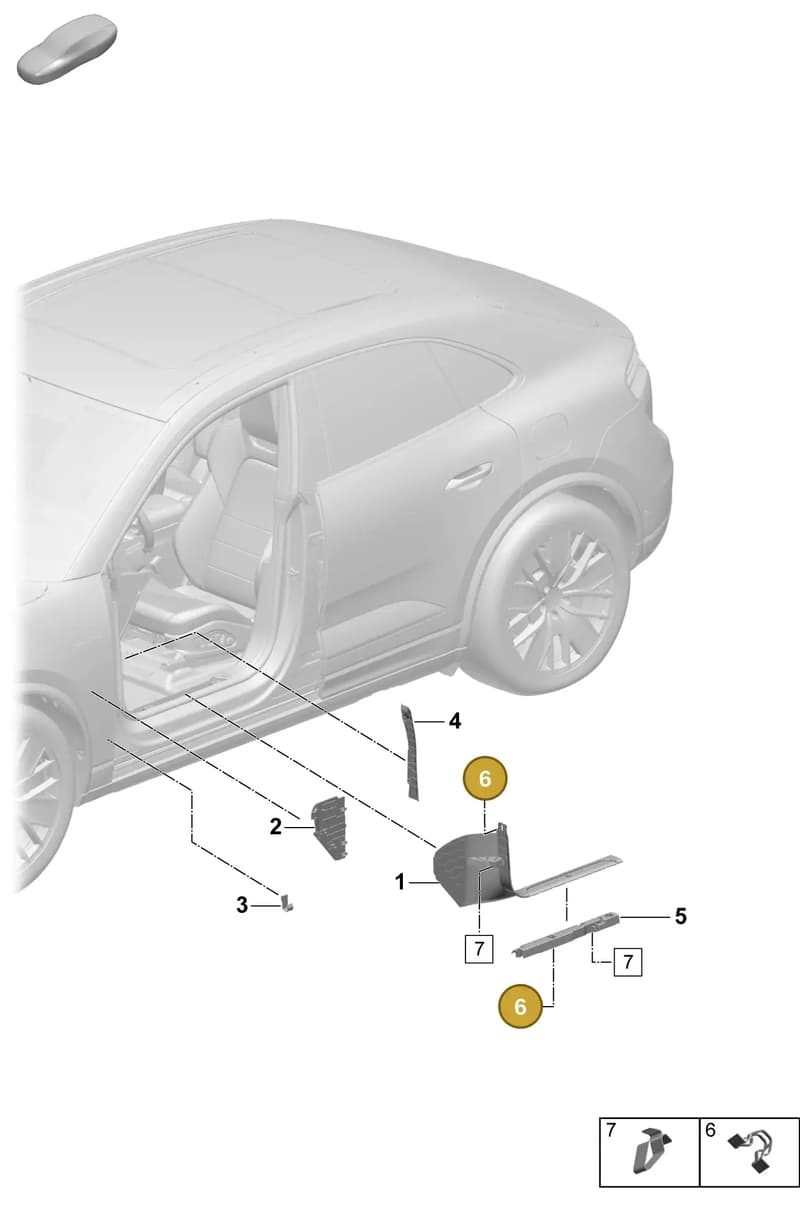 95555520800 — Porsche Macan (2024-2024) diagram p61807220, position 6