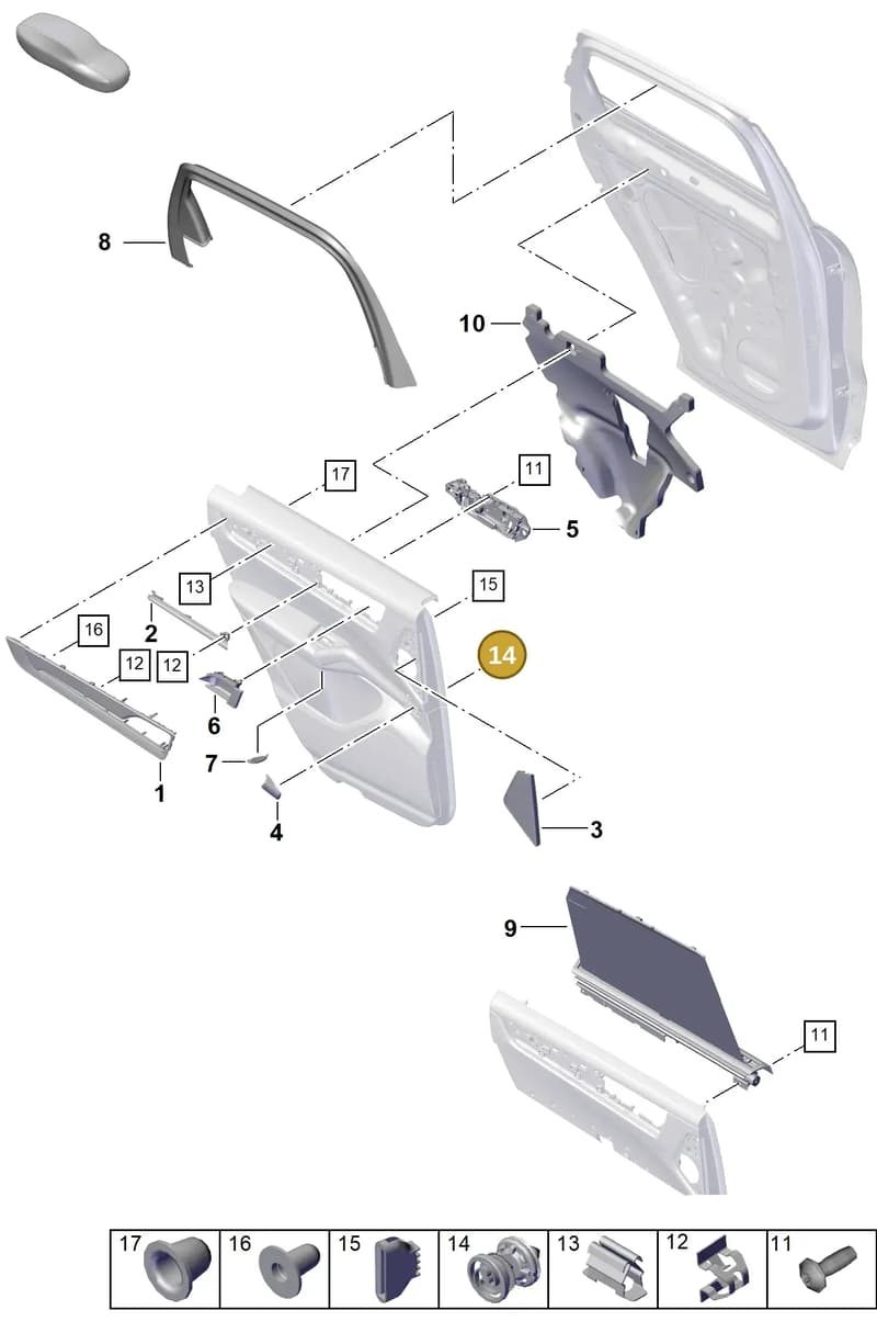 95555524300 — Porsche Cayenne Coupe (2023-2023) diagram p60808990, position 14