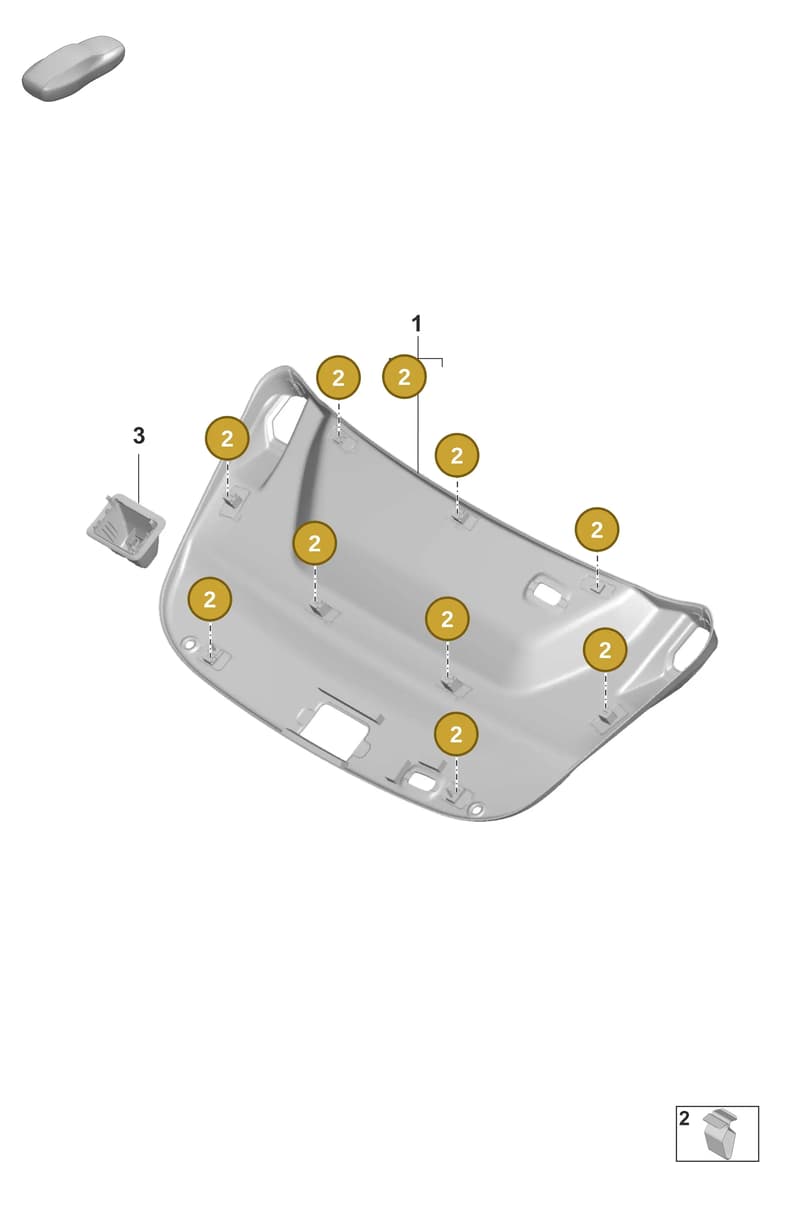 95555527800 — Porsche Taycan Sport Turismo (2023-2025) diagram p56807600, position 2