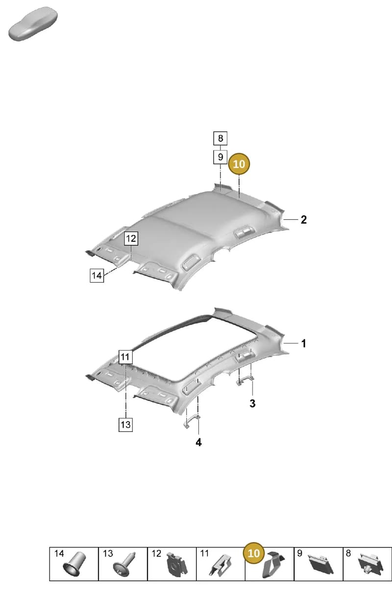 95555527800 — Porsche Taycan Sport Turismo (2023-2025) diagram p64807300, position 10
