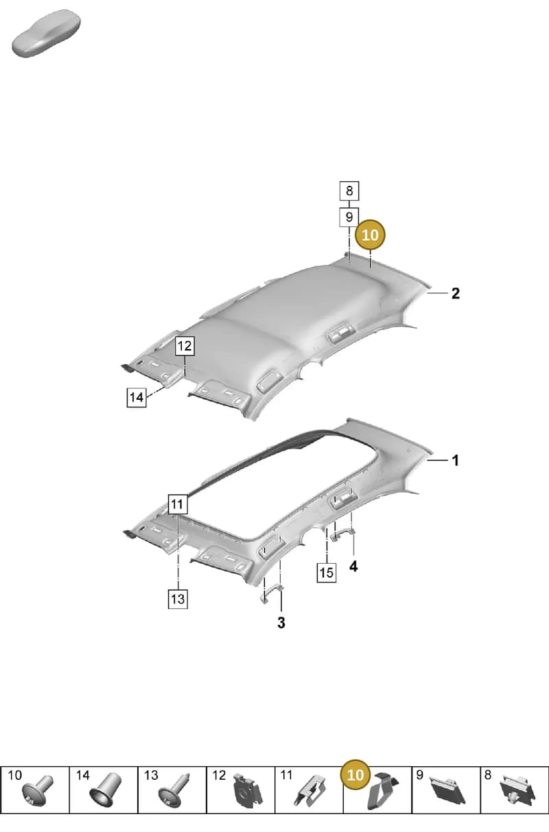 95555527800 — Porsche Taycan Sport Turismo (2023-2025) diagram p64807310, position 10