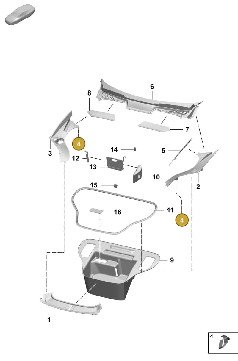 95555527800 — Porsche Macan (2024-2024) diagram p61807000, position 4