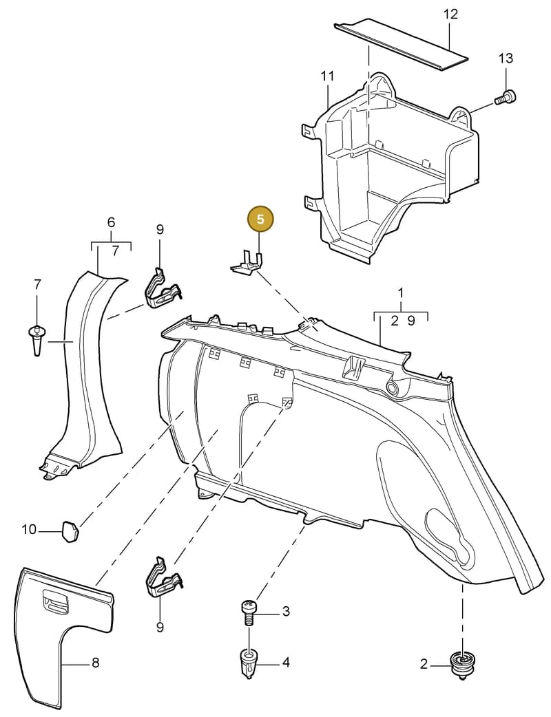 95555538700 — Porsche Cayenne (2002-2006) diagram p24807020, position 5