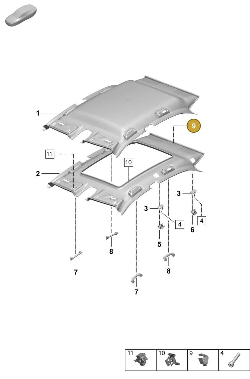 95555566300 — Porsche Macan (2024-2024) diagram p61807300, position 9