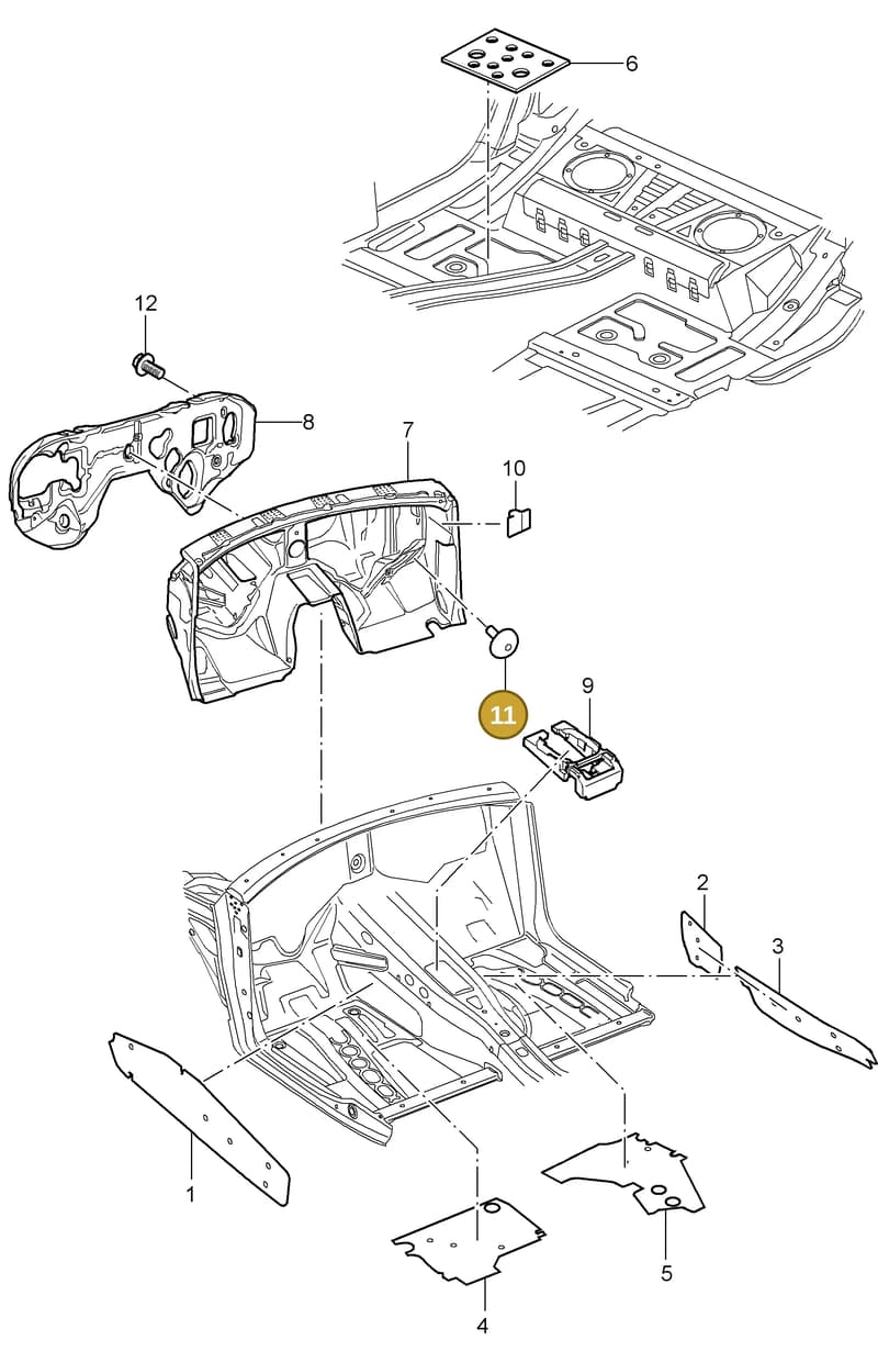 9555567600001C — Porsche Cayenne (2002-2006) diagram p24807050, position 11
