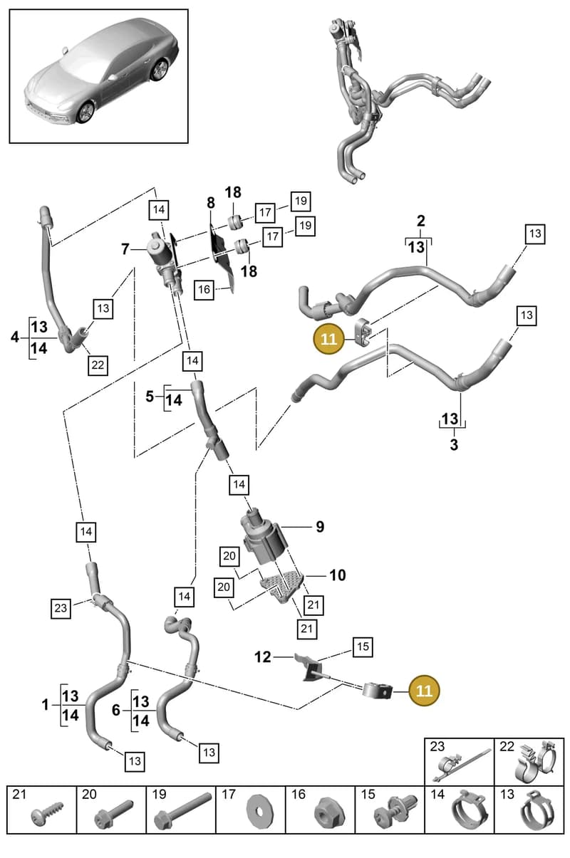 95557205503 — Porsche Panamera (2016-2020) diagram p49813030, position 11