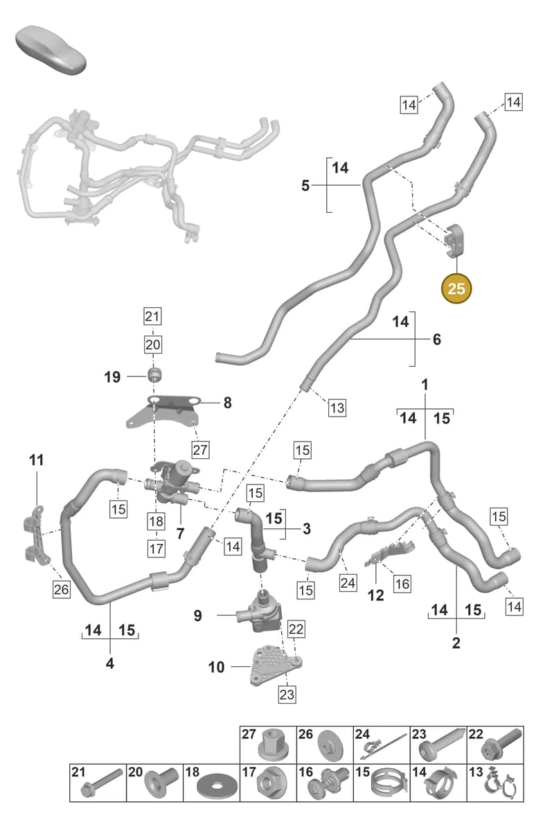 95557205503 — Porsche Panamera (2023-2025) diagram p58813200, position 25