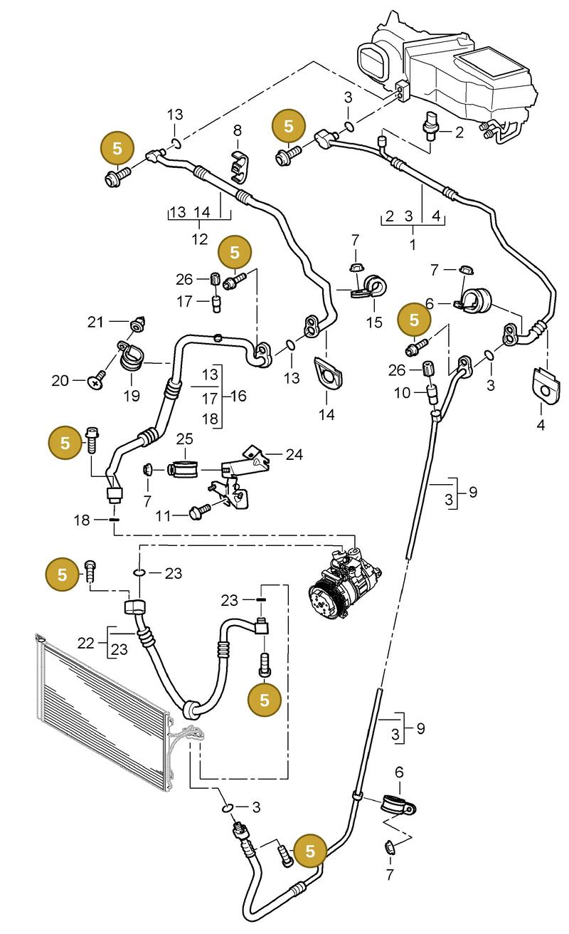 95557218000 — Porsche Cayenne (2002-2006) diagram p24813060, position 5