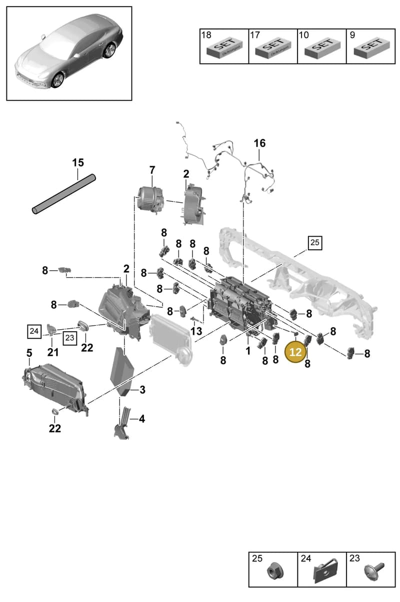95557231100 — Porsche Panamera (2016-2020) diagram p49814000, position 12