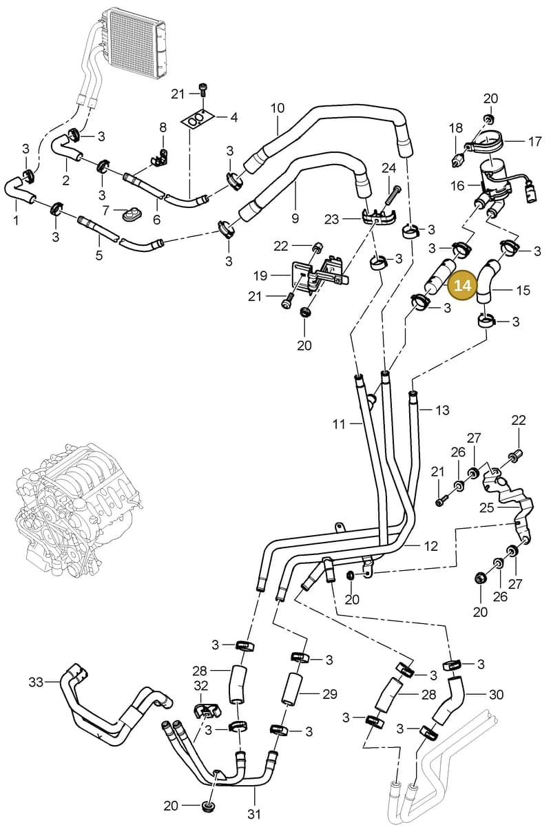 95557237300 — Porsche Cayenne (2007-2010) diagram p31813010, position 14